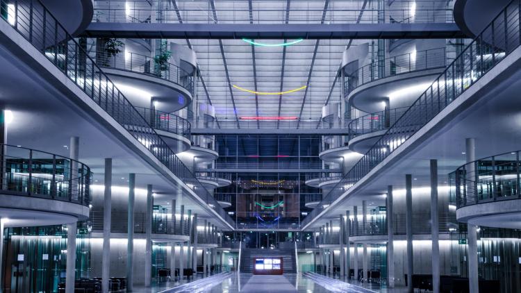 Blick in das Paul-Löbe-Haus des Deutschen Bundestags